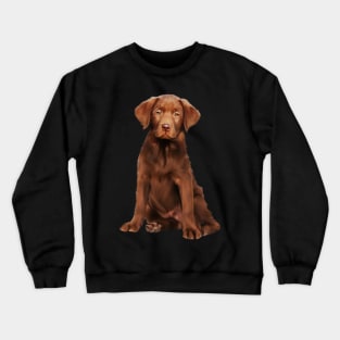 Brown labrador Retriever Dog Puppy, Lab Dog Lover Crewneck Sweatshirt